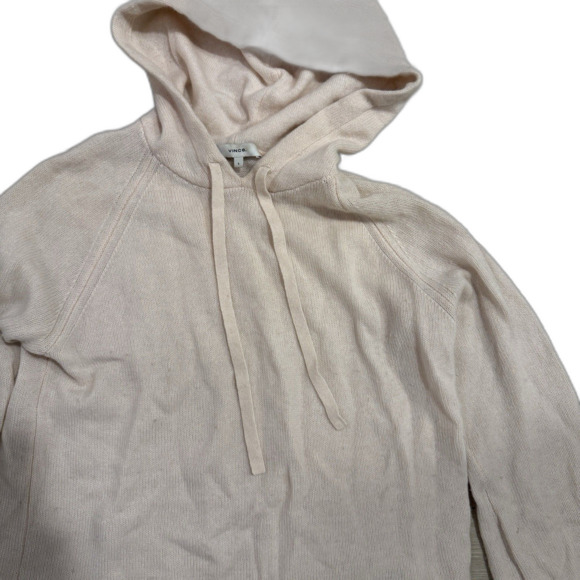 Vince Women Sweater Chiffon 100% Cashmere Hoodie Knit Pullover SMALL PETITE - Picture 3 of 8